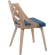 Charlotte Dining Chair in White Washed Wood & Blue Fabric (Set of 2)